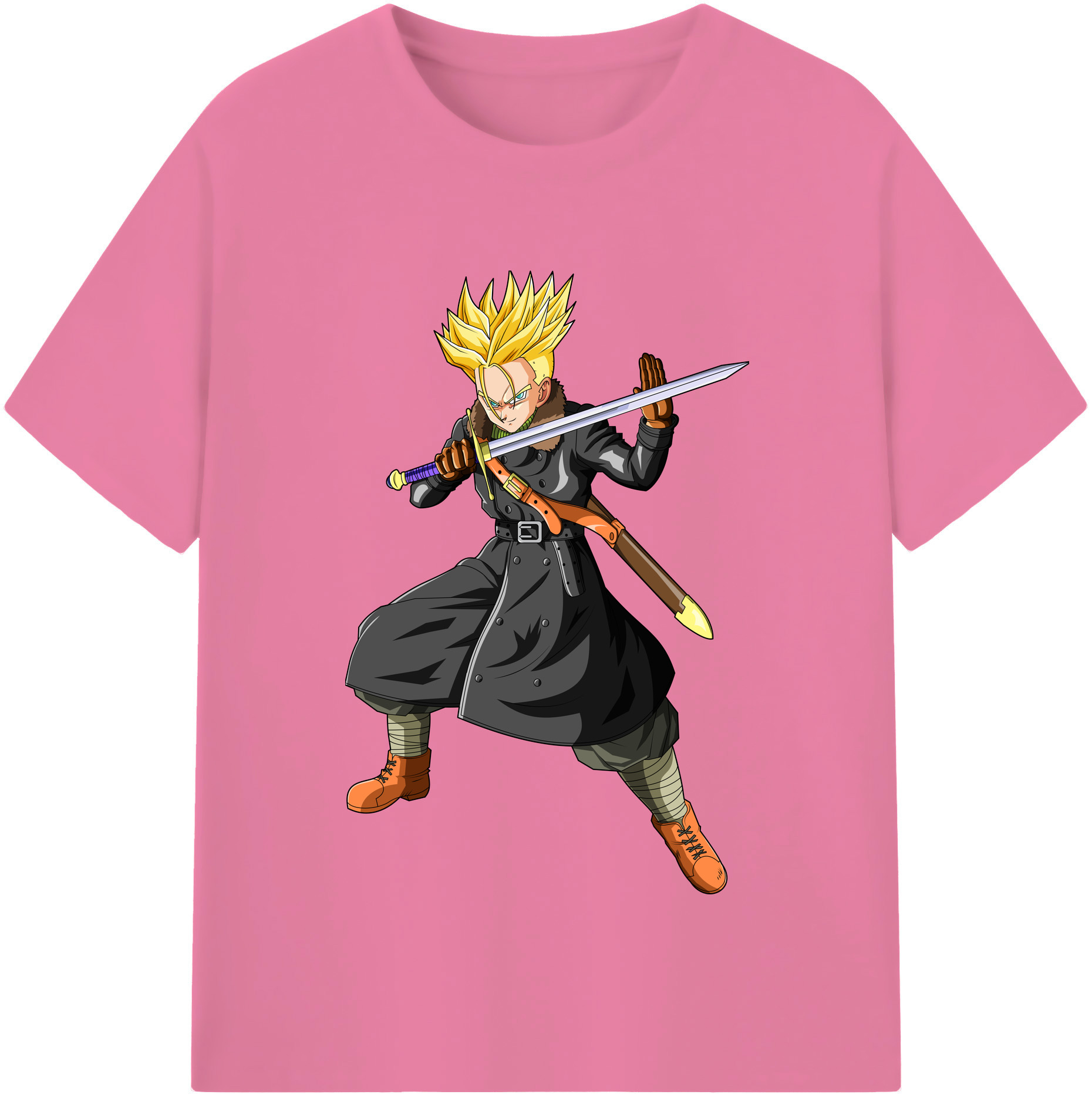 （画像用） ドラゴンボール トランクス（Torankusu）DRAGON BALL Trunks 綿100％半袖Tシャツ（フロントプリント）
